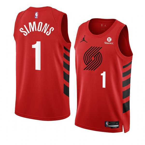 Men's Portland Trail Blazers #1 Anfernee Simons 2022-23 Red Statement Edition Swingman Stitched Basketball Jersey Dzhi,We sell and wholesale Men's Portland Trail Blazers #1 Anfernee Simons 2022-23 Red Statement Edition Swingman Stitched Basketball Jersey Dzhi on line form chian!